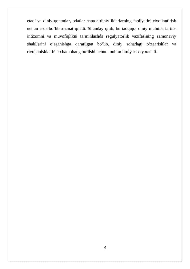 Dinning regulyatorlik vazifasi 4