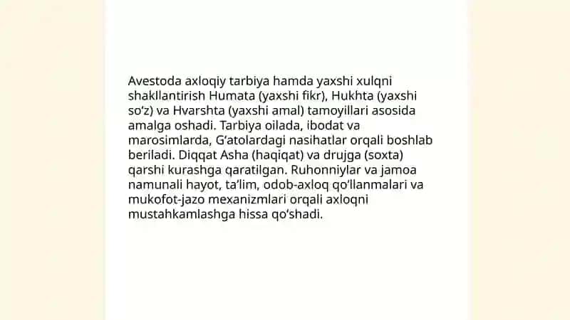 Avestoda ta'lim tarbiyaga oid fikrlar 4