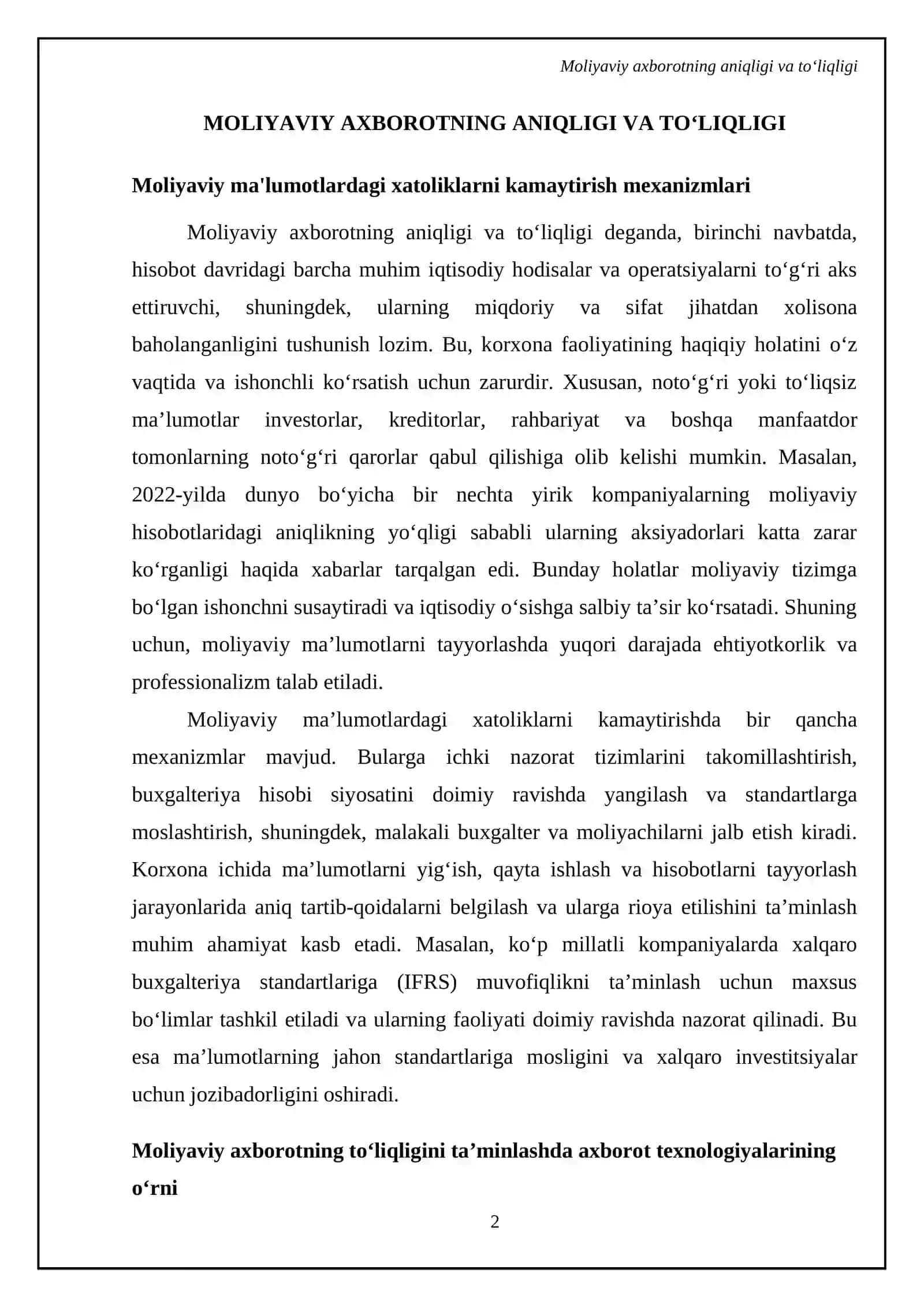 Moliyaviy axborotning tushunarlilik xususiyati 4