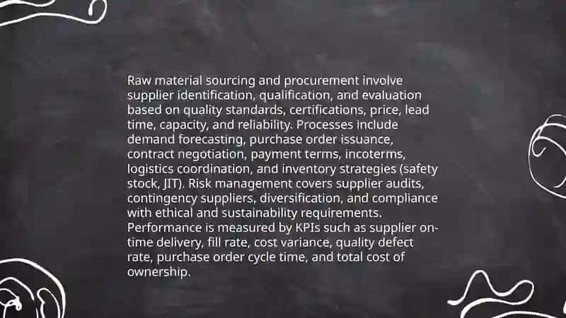 Process of production and sale goods 4
