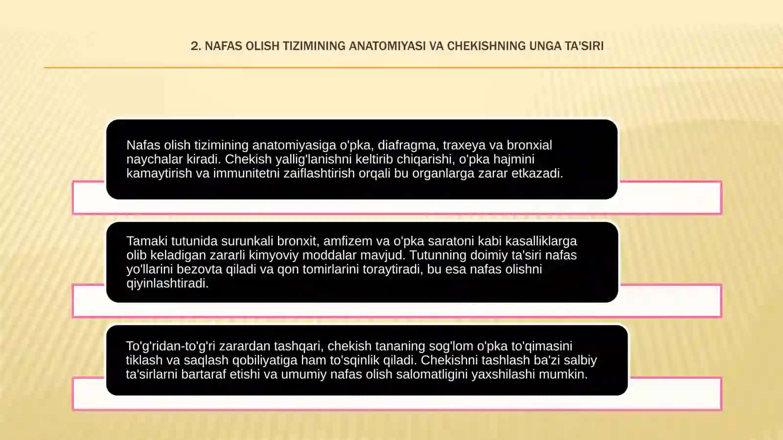Chekishning nafasaʼzolariga salbiy taʼsiri 4