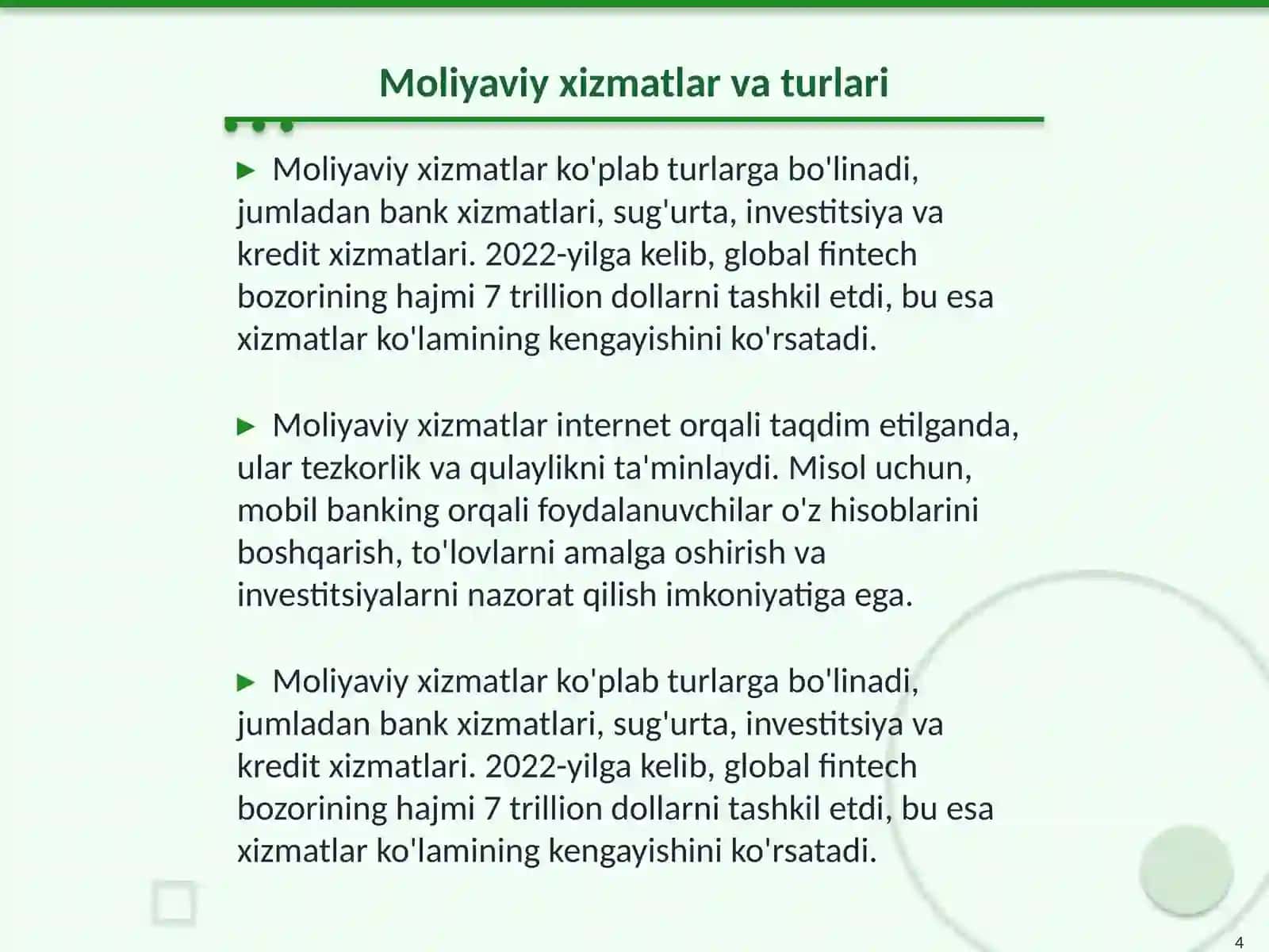 Internetdagi moliyaviy tizimlar 4