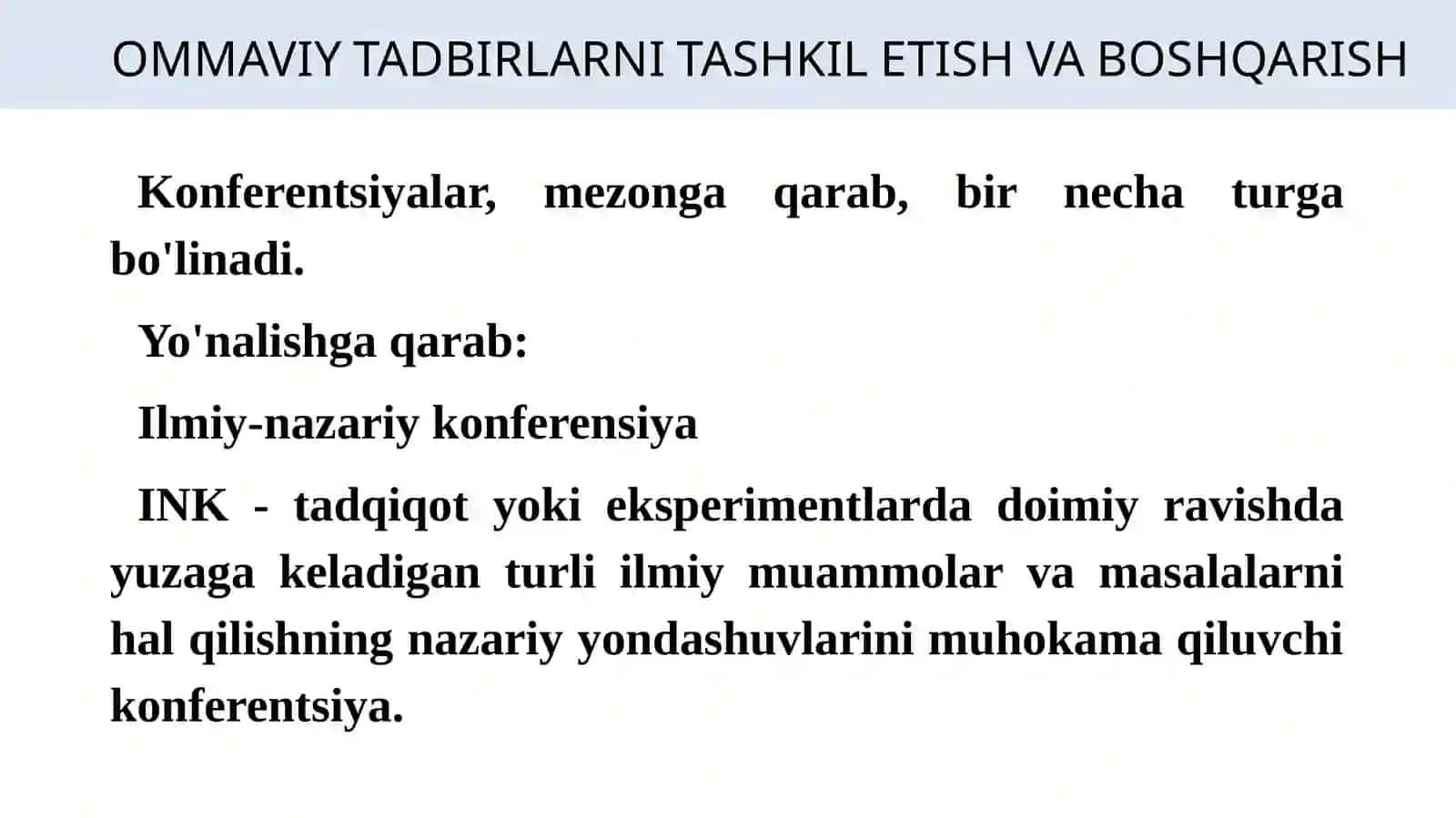 Konferensiyalar va ularni tashkil etish xususiyatlari 4