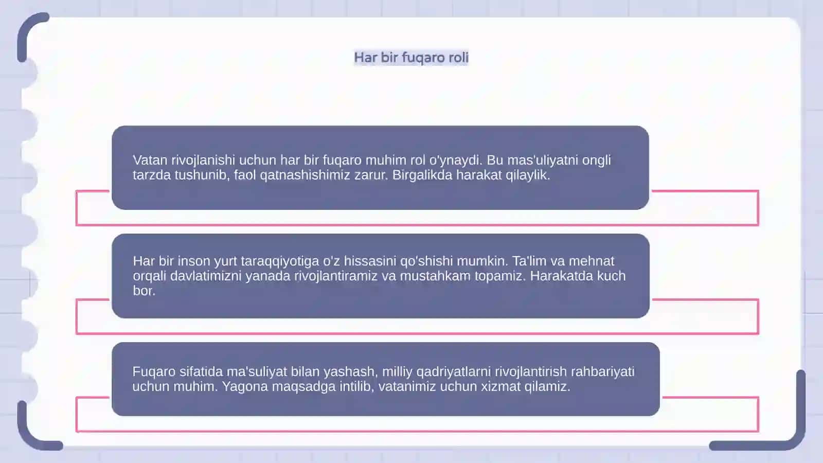 Vatan taraqqiyotiga men ham mas'ulman 4