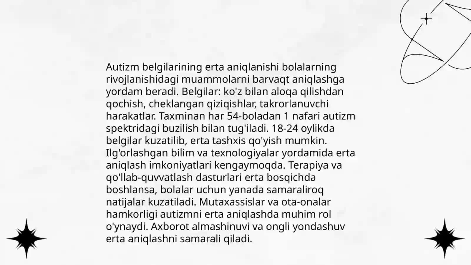 Autizm spektri buzilishlari 4