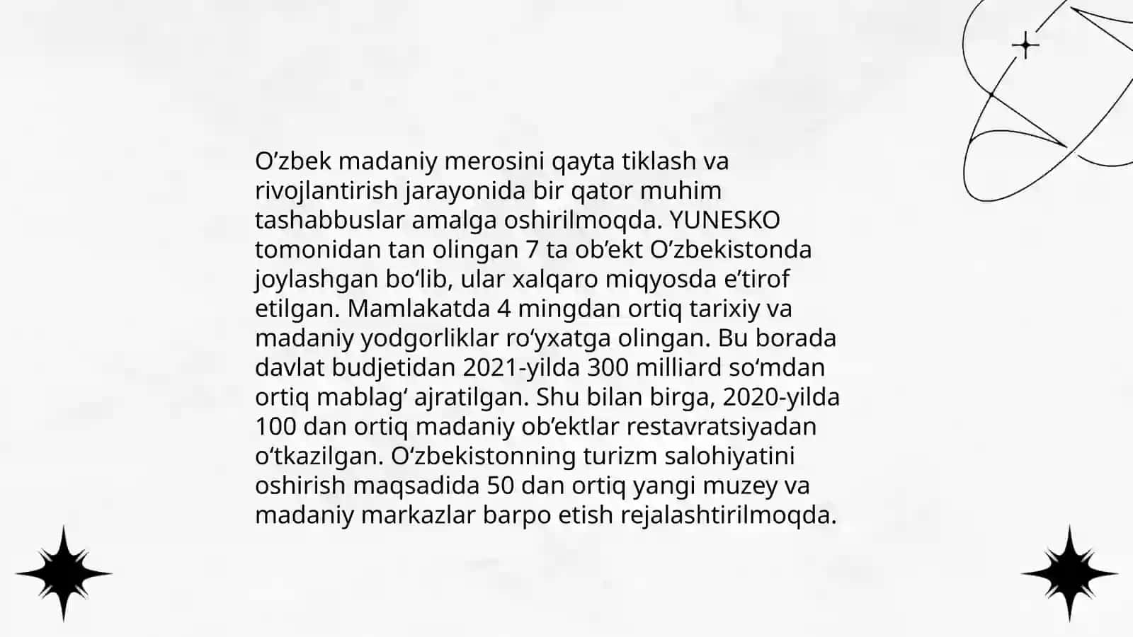 Yangi O’zbekistonning ma'naviy tiklanish dasturlari 4