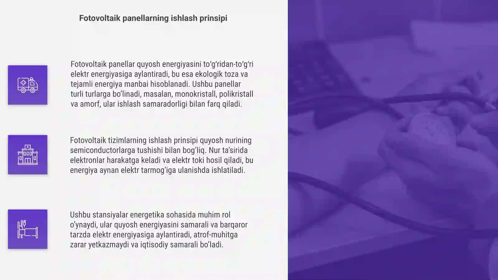 Quyosh fotoelektrik stansiyalarning ishlash prinsipi 4