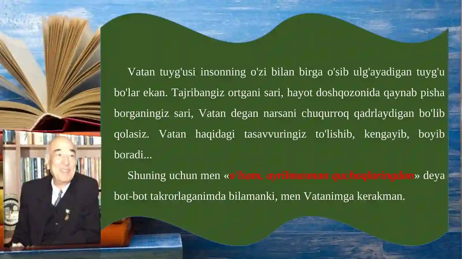 Vatan. Vatan tuyg'usi. Vatan muhabbati 4
