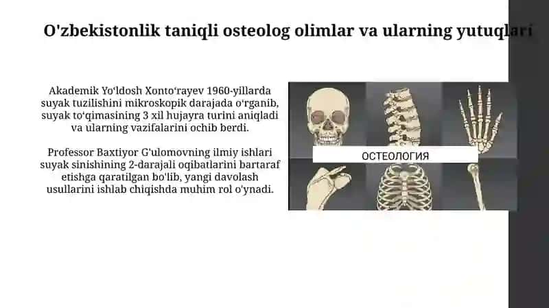 O’zbekiston olimlarinig osteologiya sohasiga qo’shgan hissasi 4