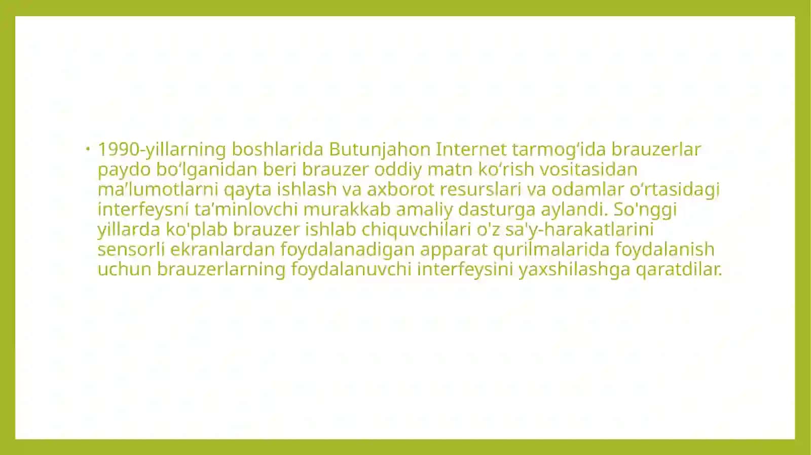 Brauzer dasturi 4