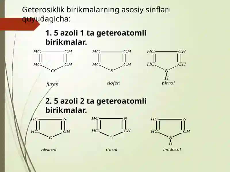 Geterosiklik birikmalar va dorivor vositalar 4