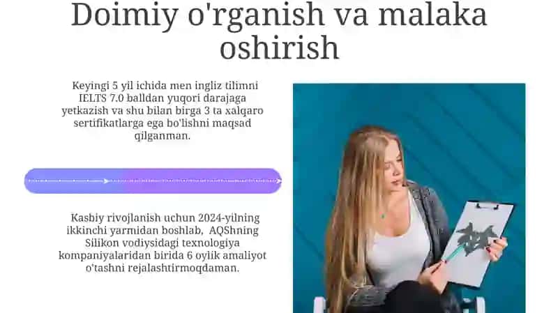 Tanlangan Kasbimni Puxta O'zlashtirish Rejalari 4