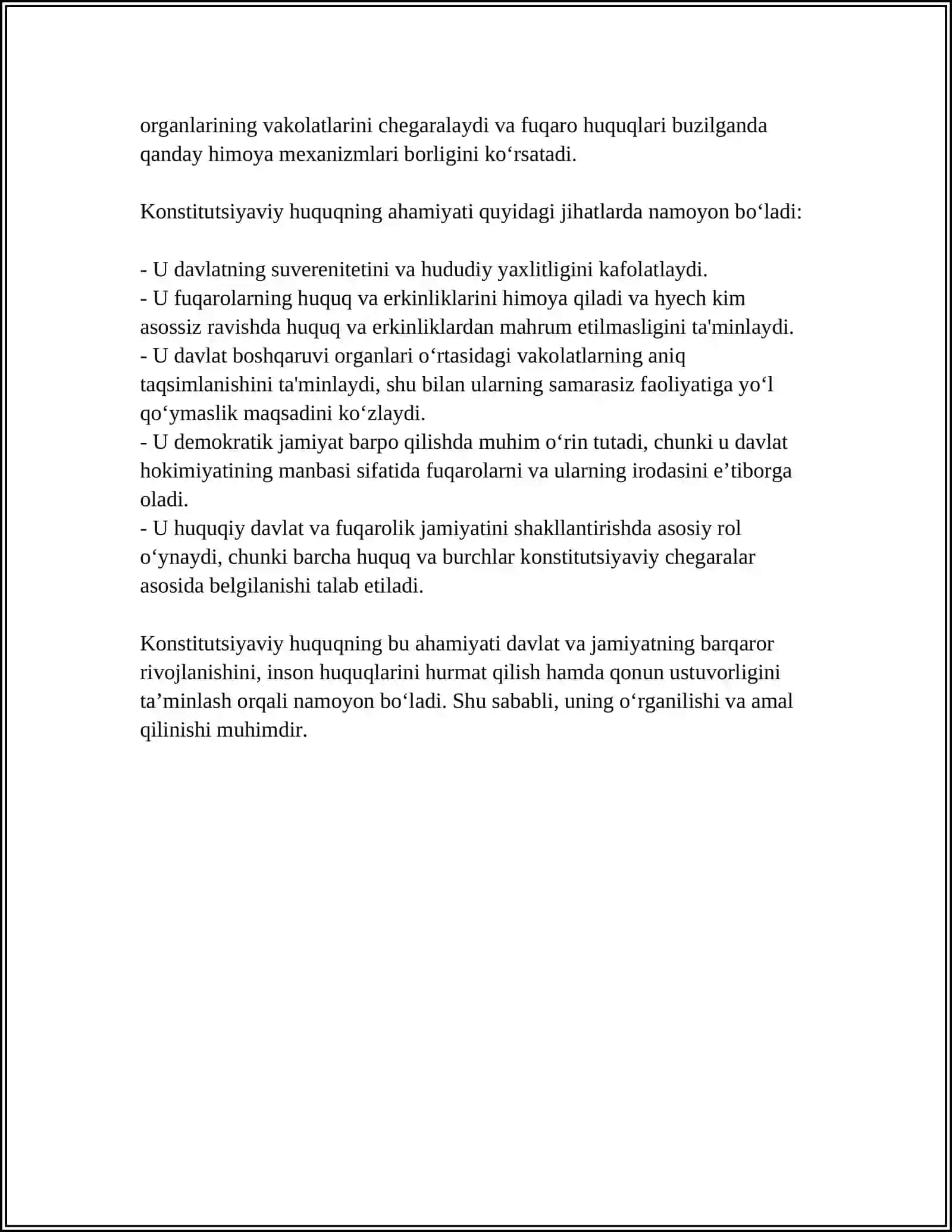 KONSTITUTSIYAVIY HUQUQ -HUQUQ TARMOG'I SIFATIDA 4