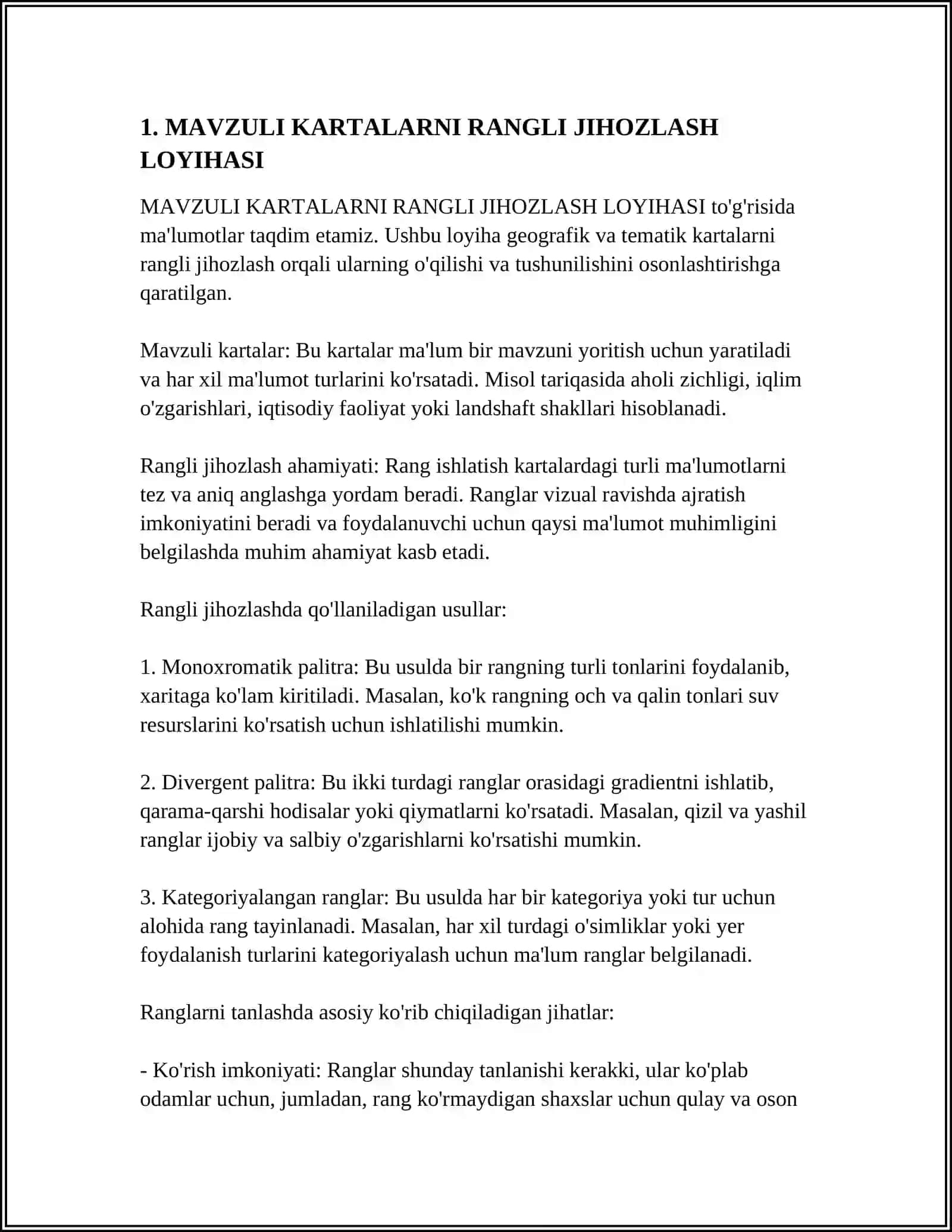 MAVZULI KARTALARNI RANGLI JIHOZLASH LOYIHASI 4