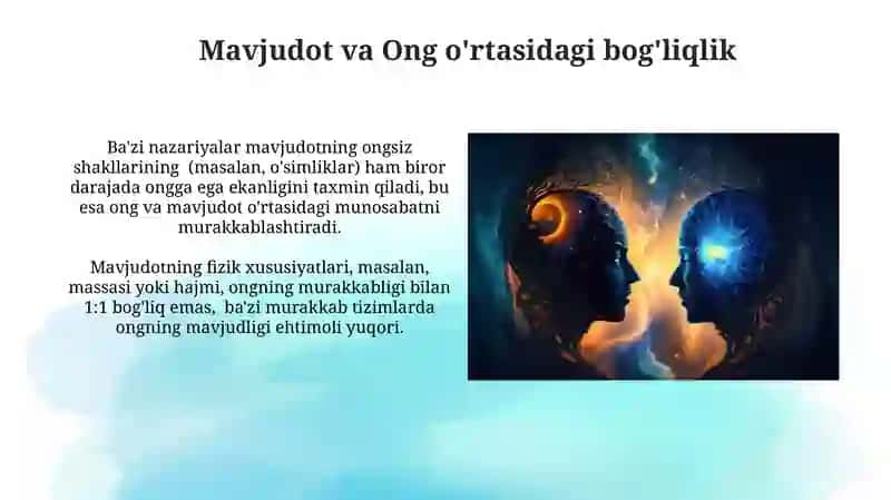 Mavjudlik va ong munosabati 4