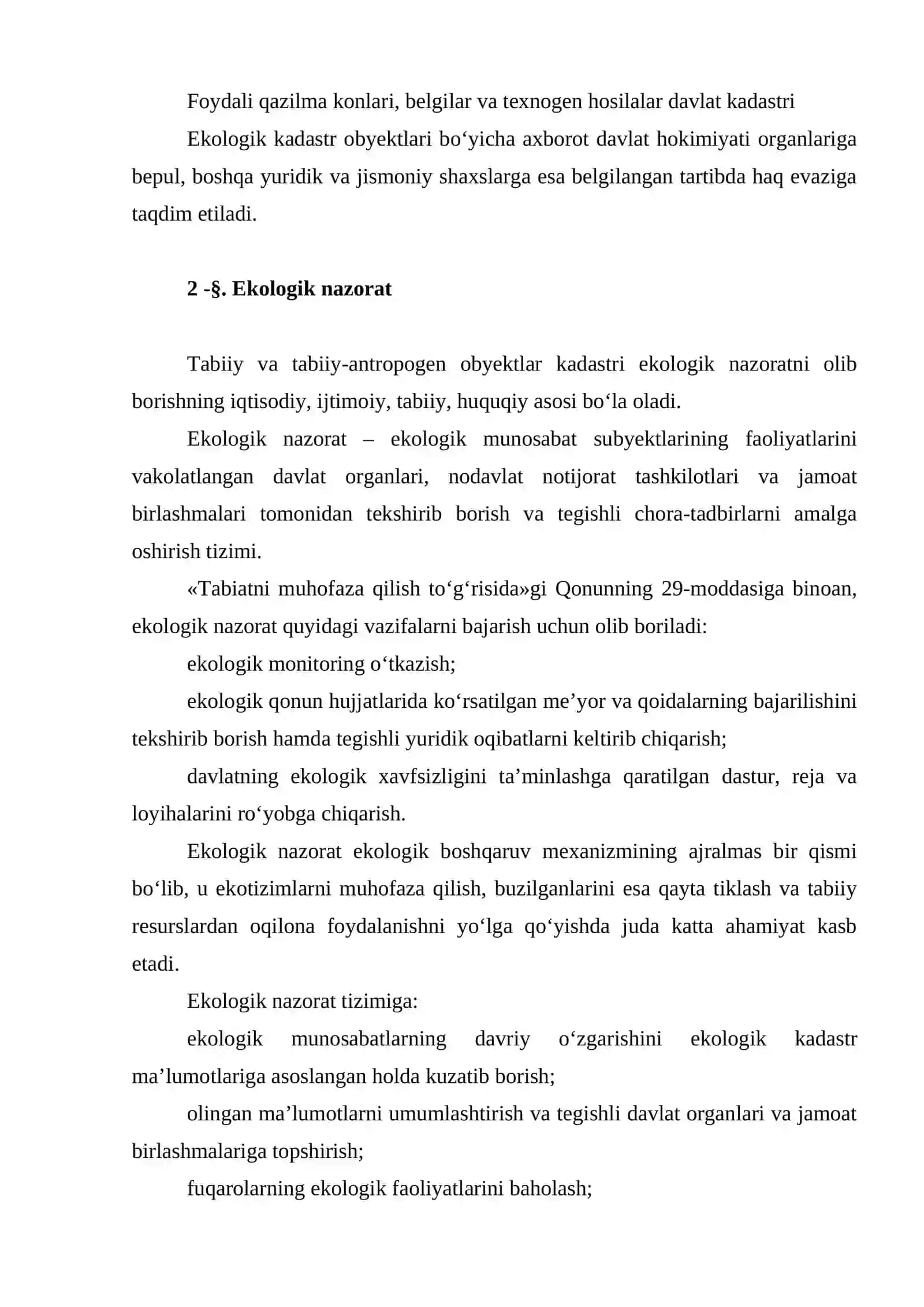 Ekologik kadastr, nazorat va ekspertiza 4