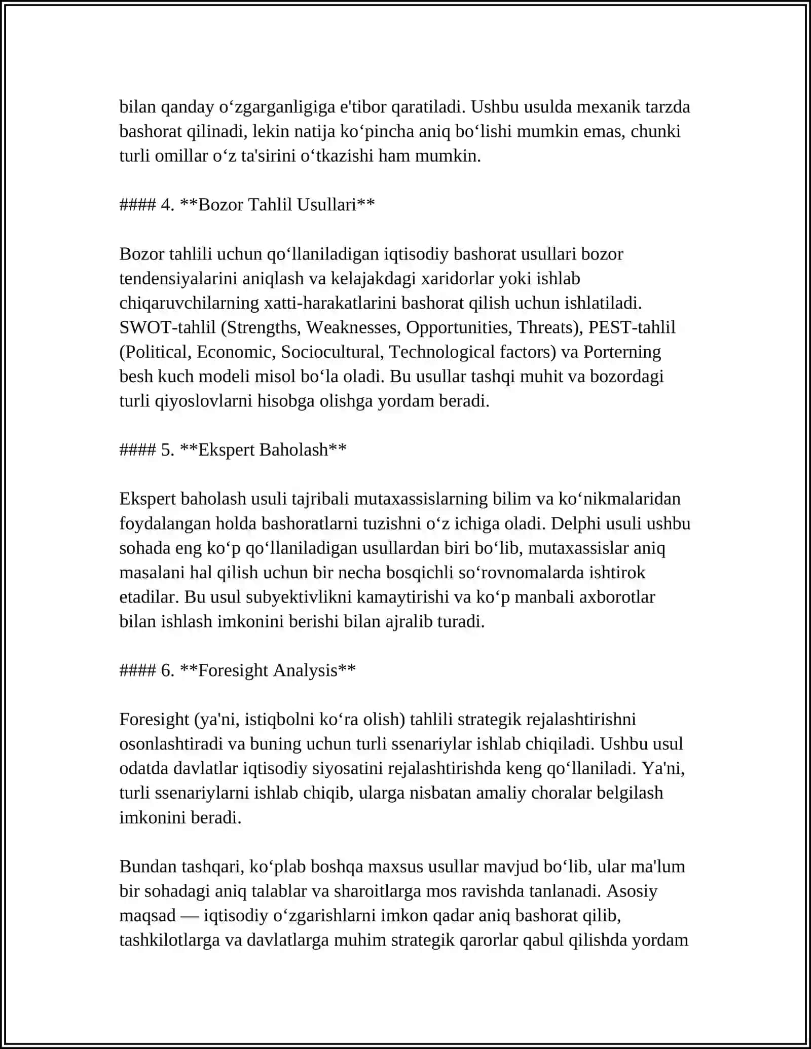 QISQA MUDDATLI BASHORAT TUZISH 4