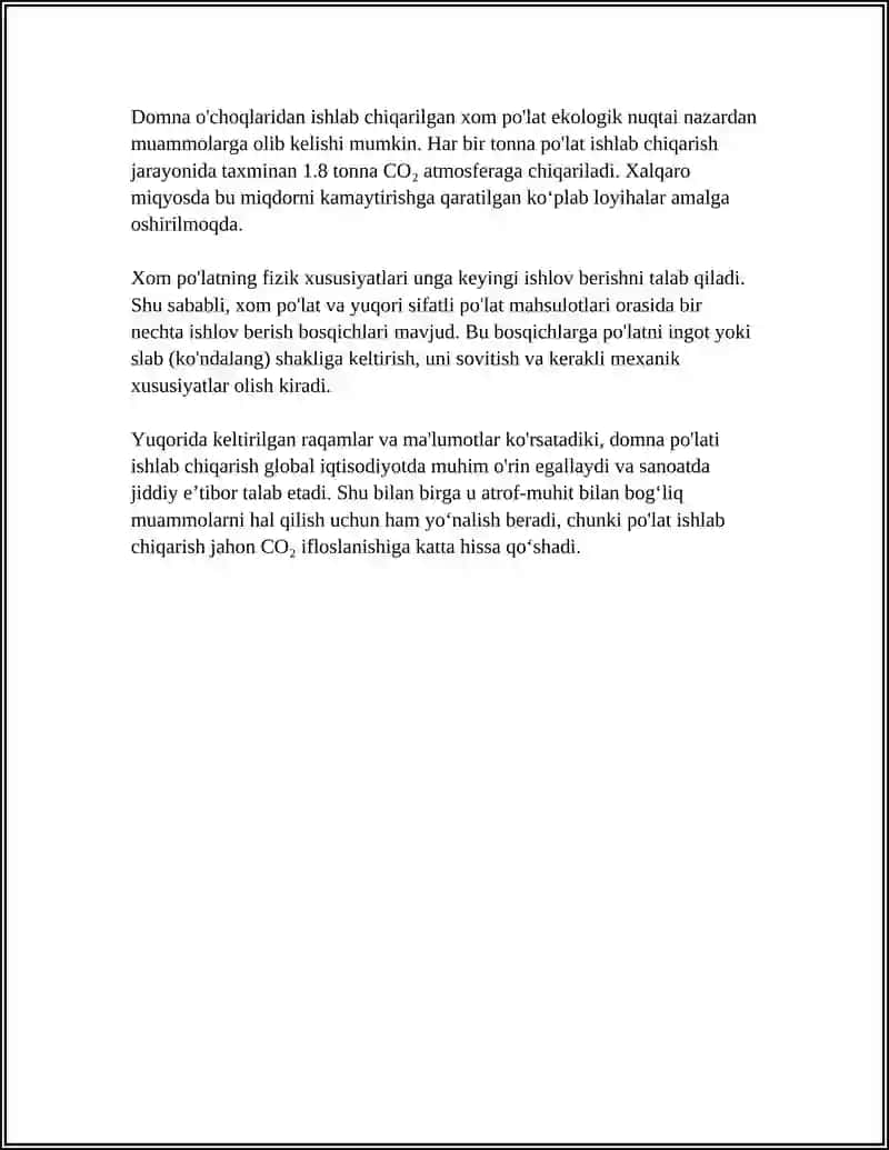 Domna Jarayoni Mahsulotlari 4
