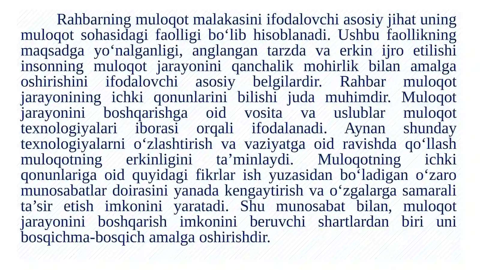 Rahbarlik muloqoti tushunchasi 4