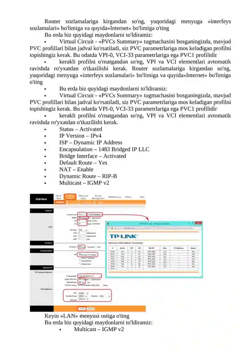 ADSL qurilmasini sozlash, Zigbee texnologiyasi asosida tarmoq qurish, Wi-Fi, WiMAX (WLAN) asosidagi abonent kirish tarmoqlari 4