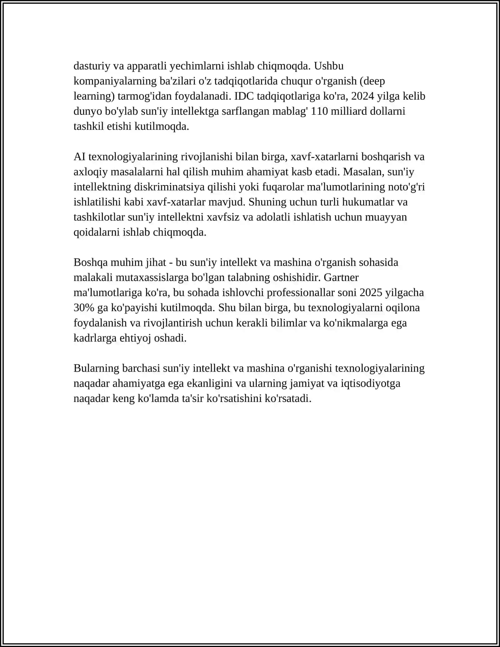 Sun'iy intellekt va mashina o'rganishi 4