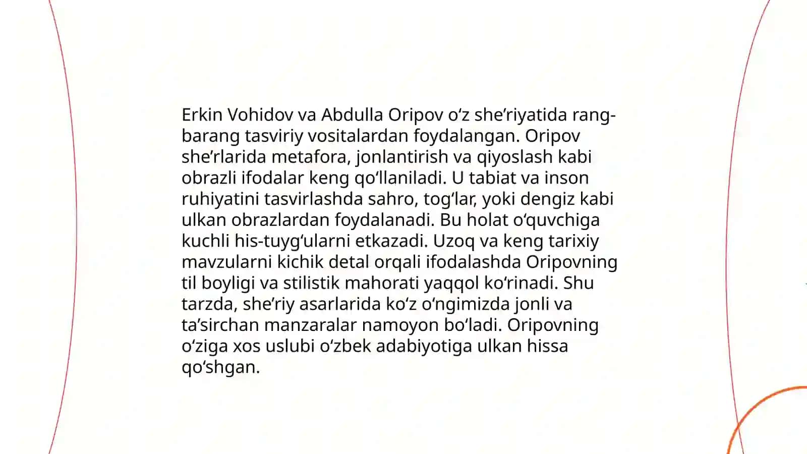 Abdulla Oripov she’riyatida estetik ta’sir masalasi 4