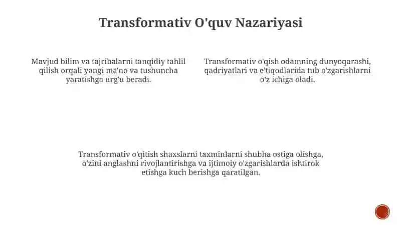 Tajriba Orqali O'rganish Nazariyasi 4
