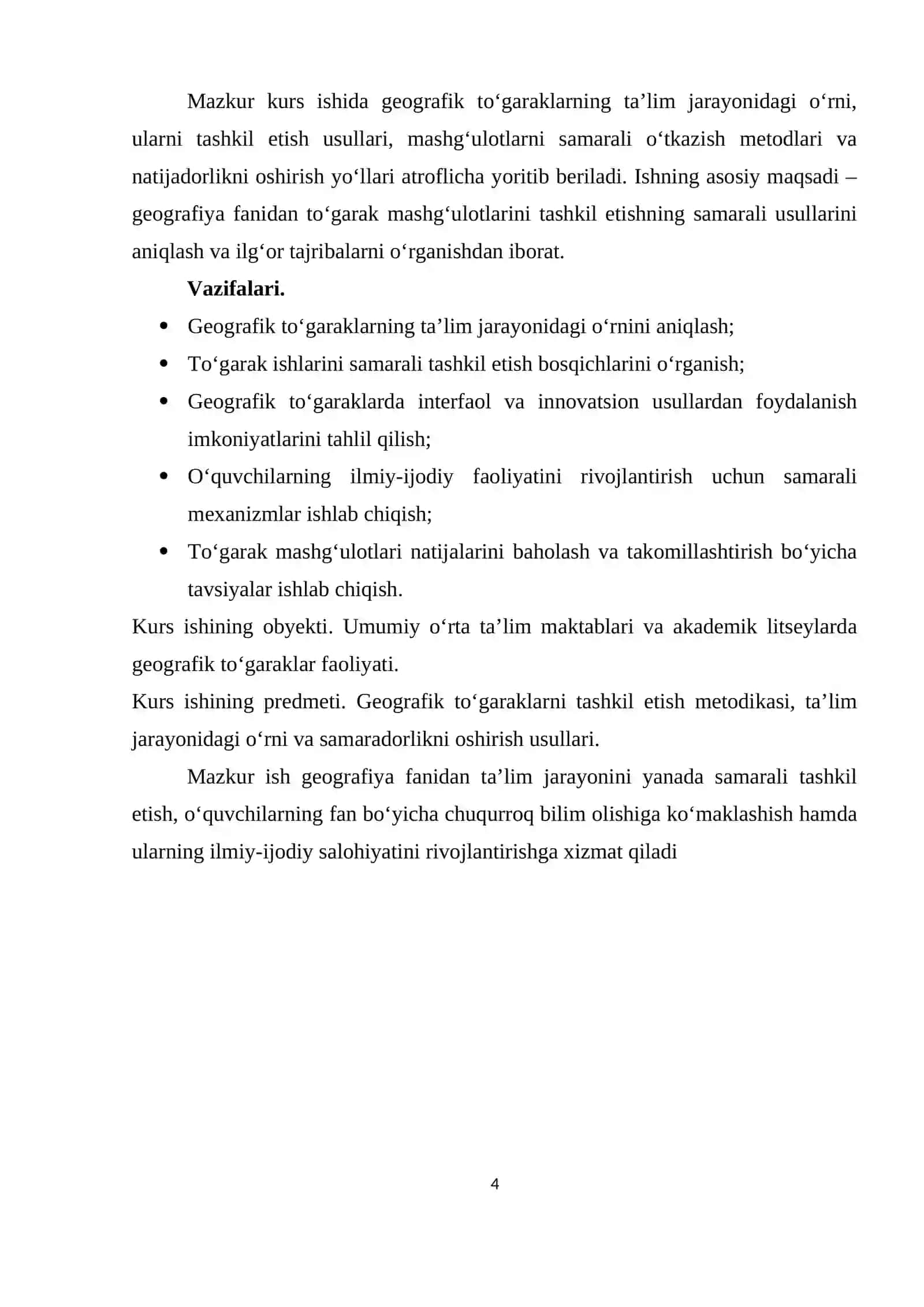 Geografiya va Tabiiy fan o‘qitish metodikasi 4