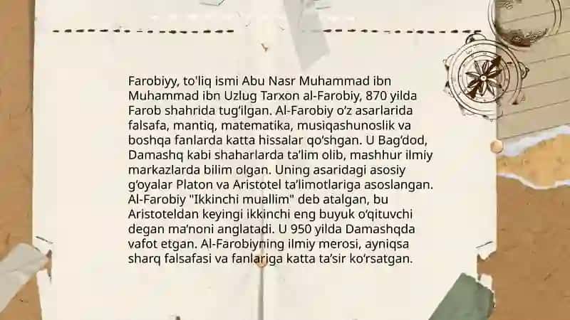 Abu Nasr Farobiyning hayoti va ijodi 4