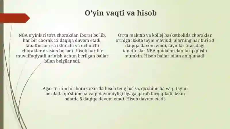 Basketbol oyin qoidalari 4