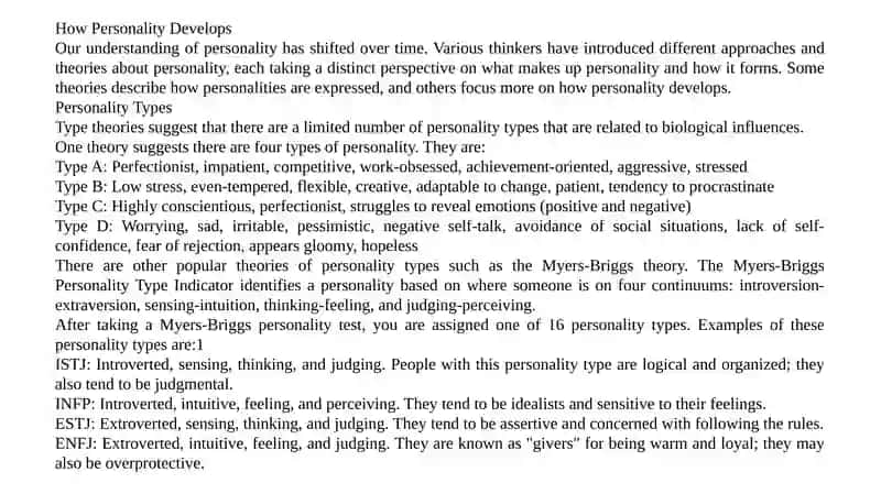 Personality 4