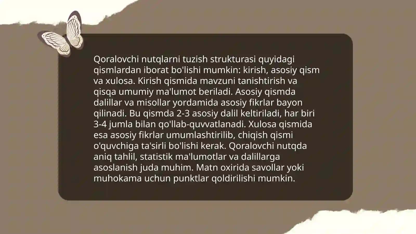 Jamoatchi -qoralovchi nutqi ustida ishlash 4