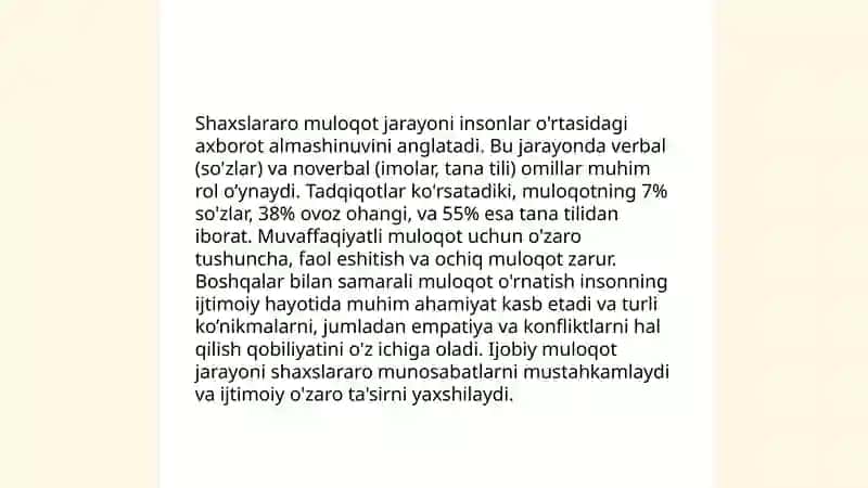 Shaxslararo muloqot uning funksiya va vazifalari 4