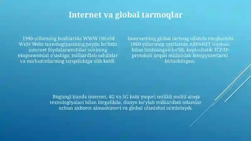 Axborot texnologiyasining rivojlanish tarixi 4