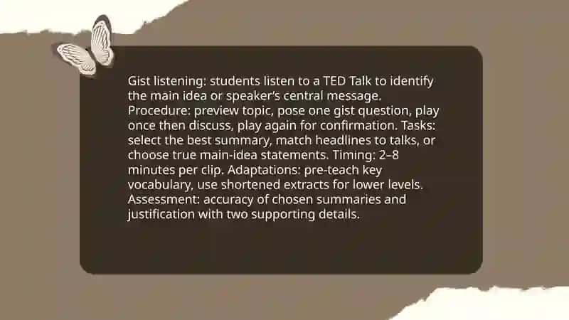 Listening Comprehension Activities Based on TED Talks 4