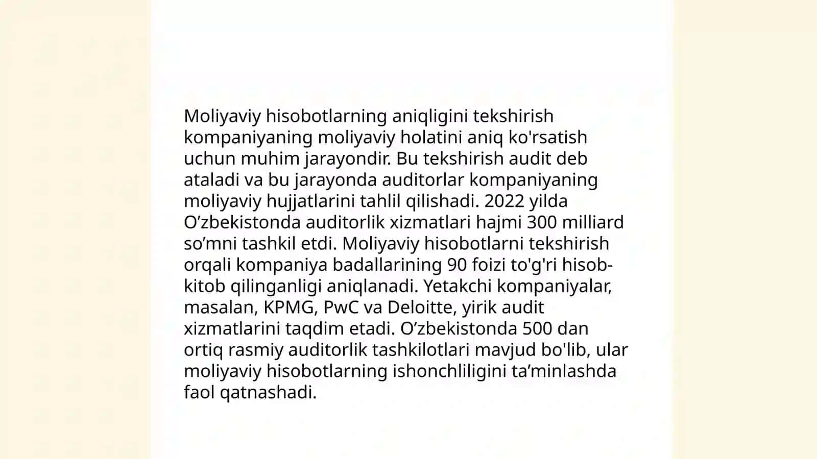 Buxgalteriya balansi auditi tushunchalari 4