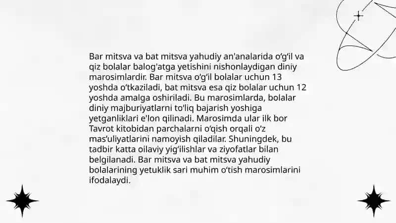 Yaxudiylik talimoti an' ana va marrosimlar 4