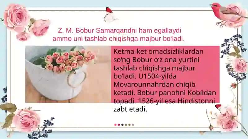 Zahiriddin Muhammad Bobur lirikasida Vatan sog‘inchi 4