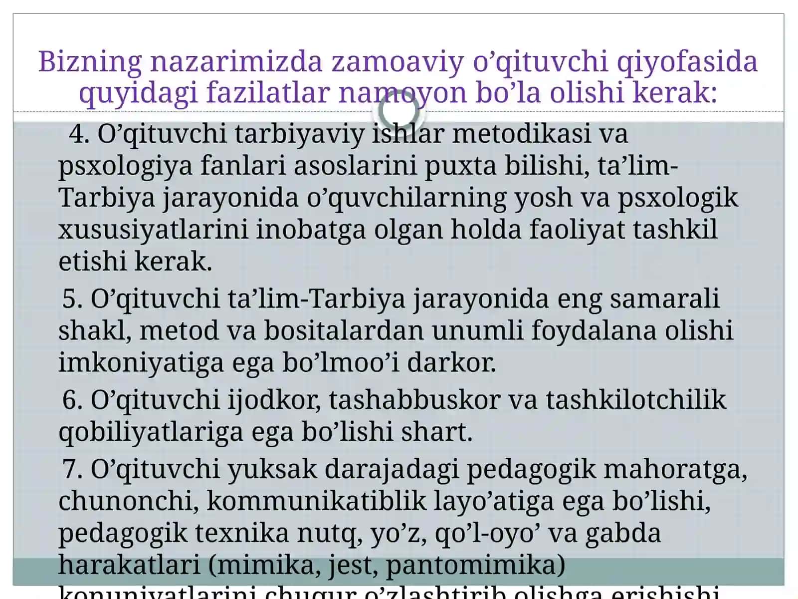 Guruh rahbarining shaxs va jamoani o’rganishi 4