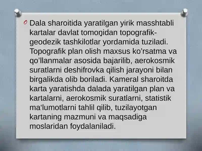 Kartalar tuzish bo'yicha fan 4