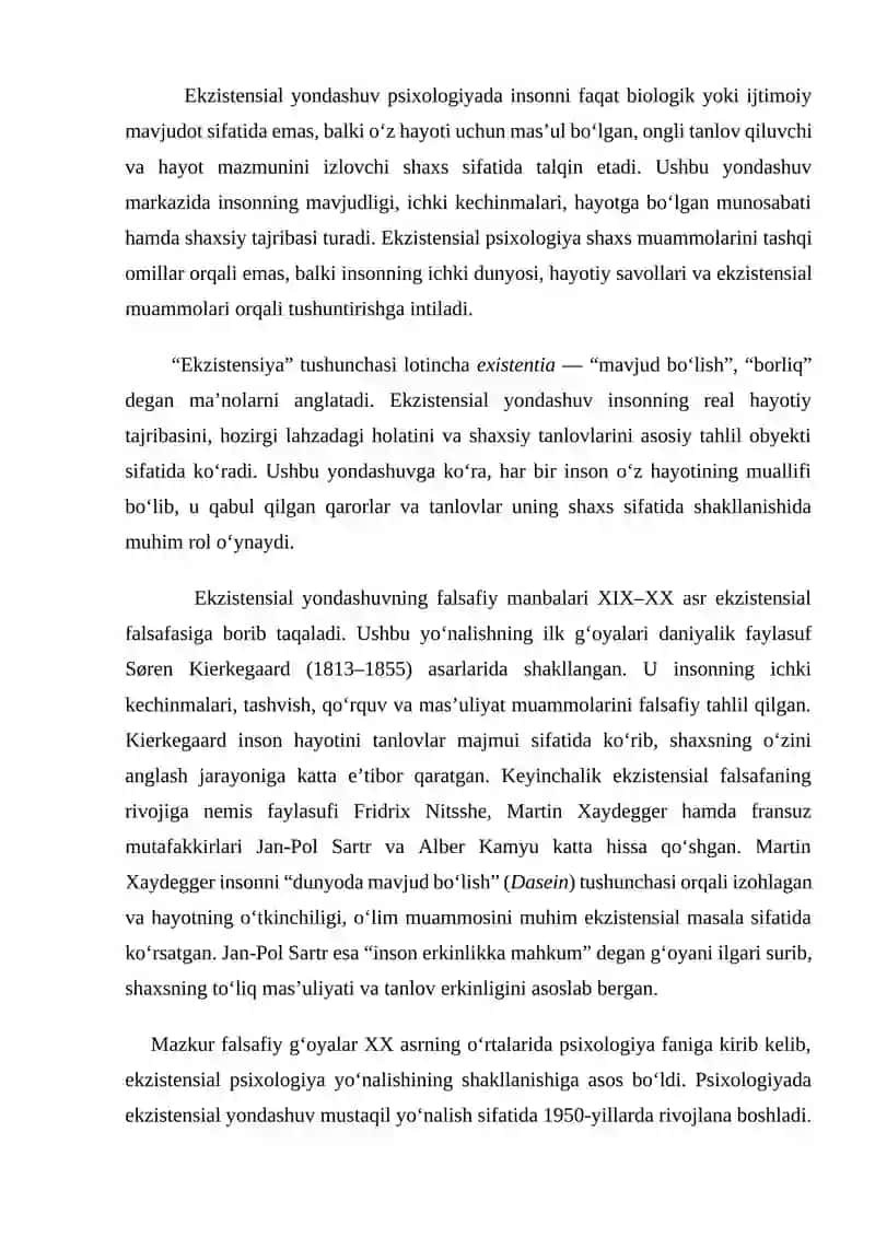 Guruhga ekzistensial yondashuv. 4