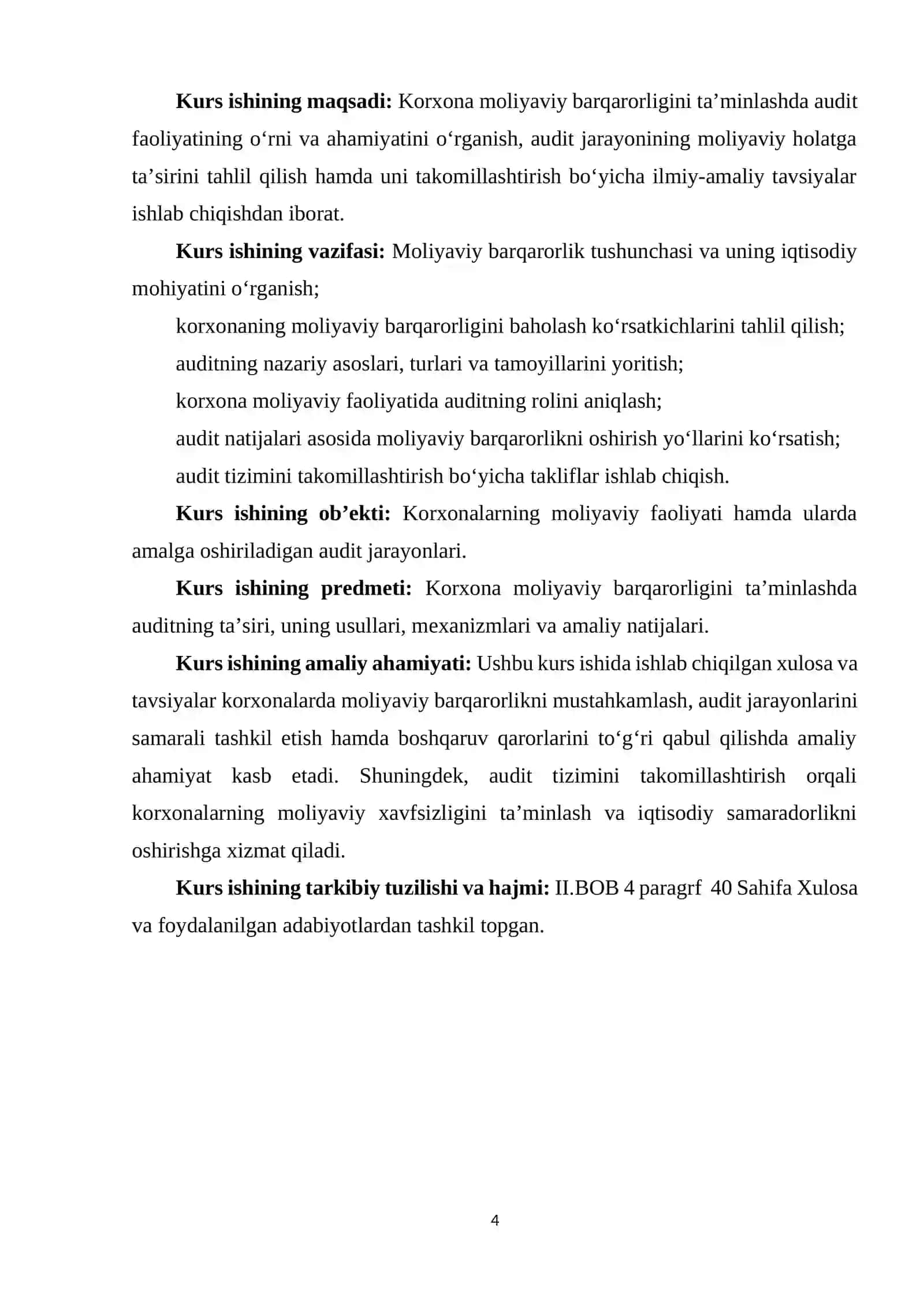 KORXONA MOLIYAVIY BARQARORLIGINI TA’MINLASHDA AUDITNING ROLI 4