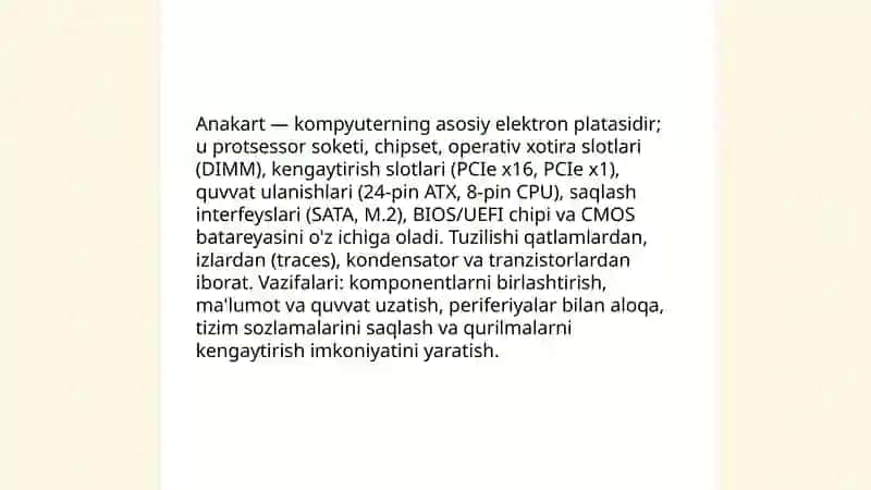 Kompyuterning asosiy va qoshimcha qurilmalari 4