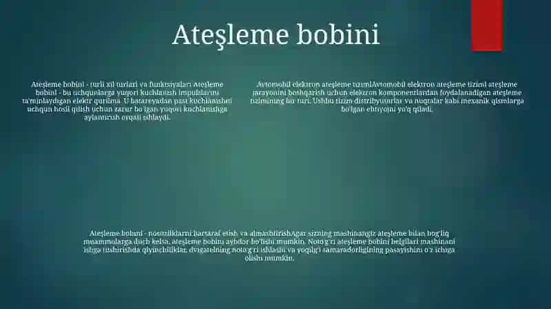 Avtomobillarni Elektron O'T Oldirish Tizimi 4