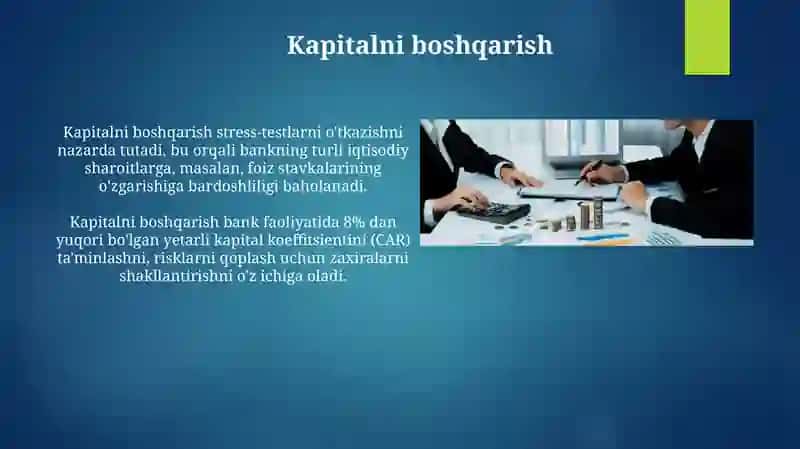 Tijorat banklari faoliytidamoliyaviymenejment 4