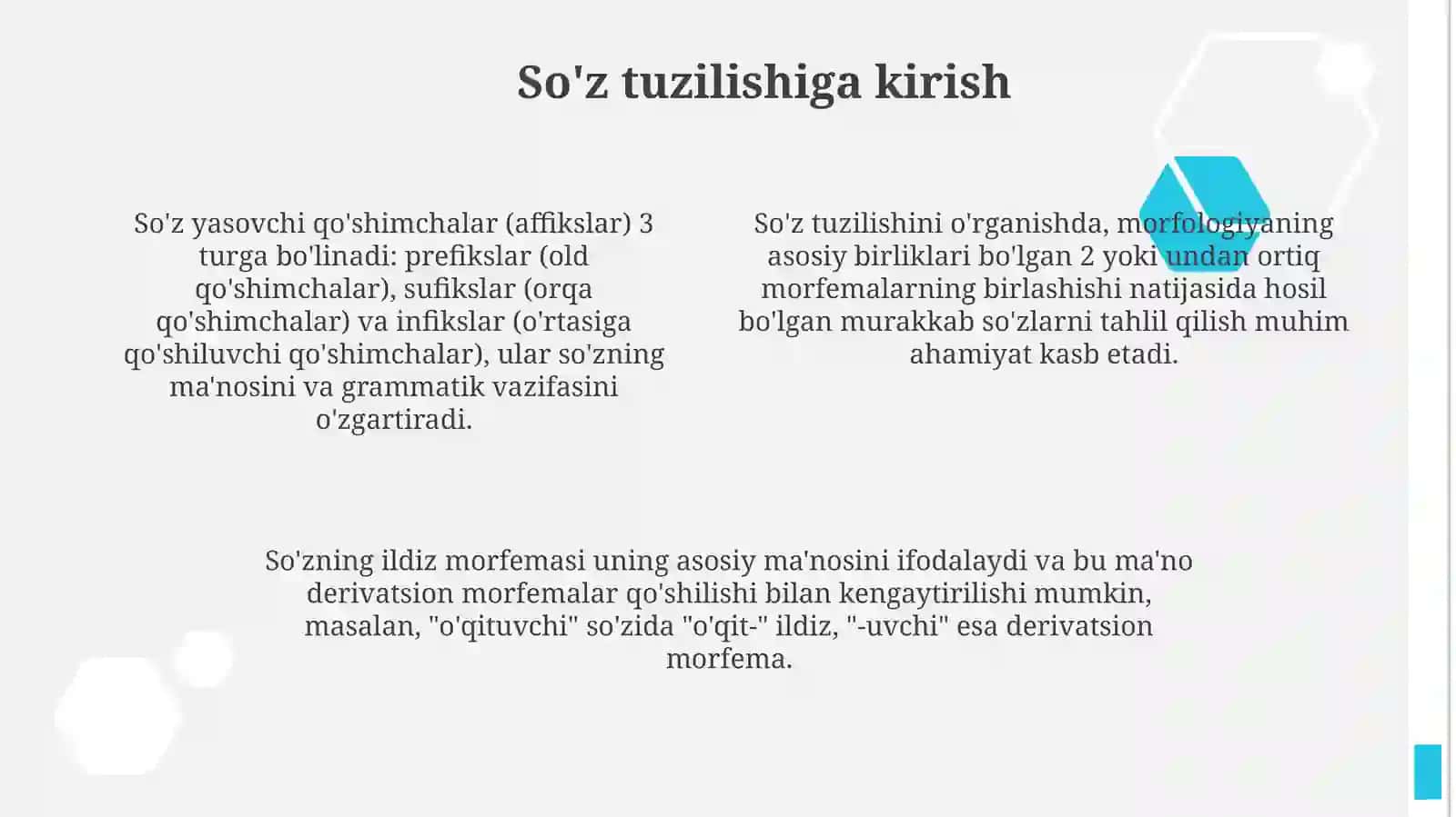 Soʻz tarkibi.Asos va asosdosh soʻzlar 4