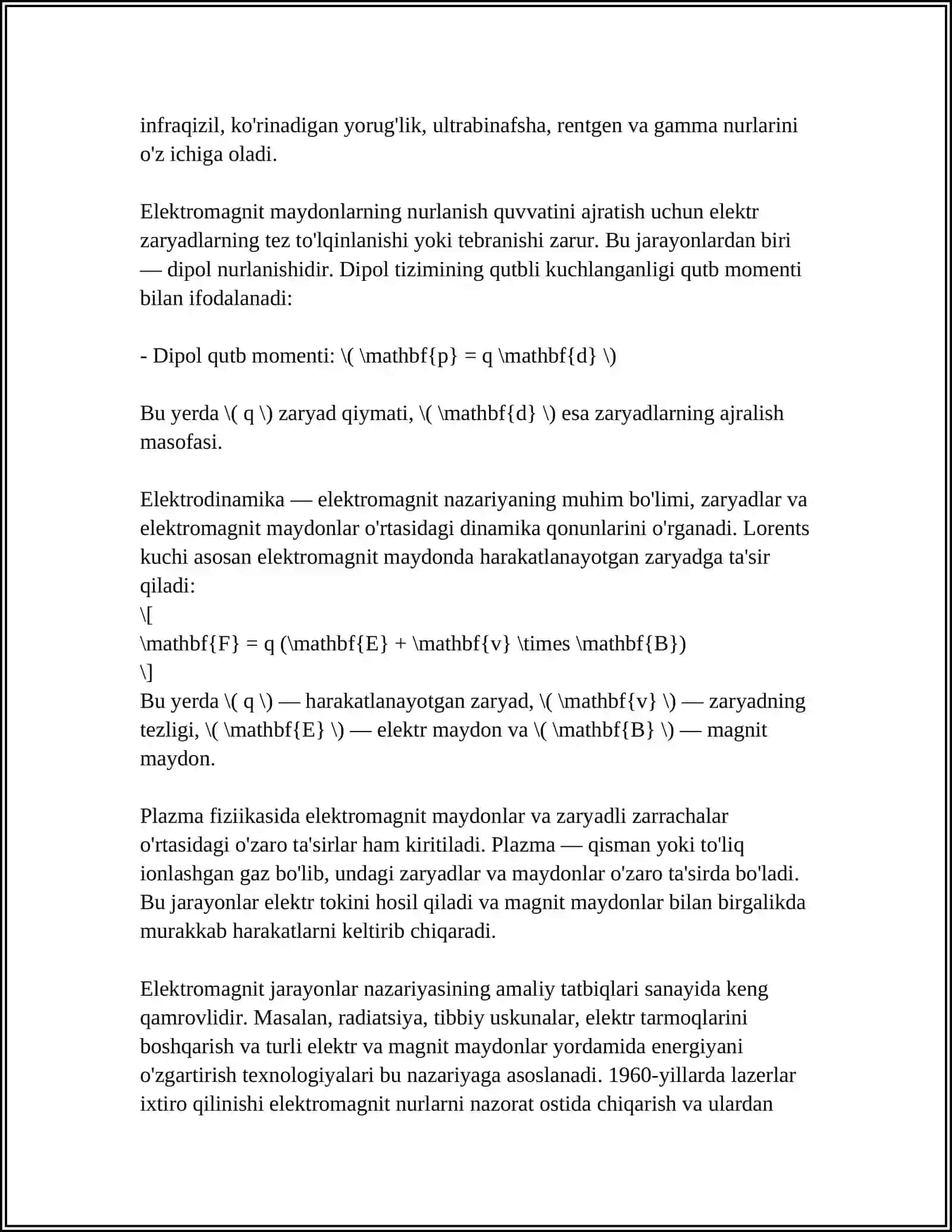 SIMMETRIK YUKLAMA ULANGAN TRANSFORMATORDAGI ELEKTROMAGNIT JARAYONLAR 4
