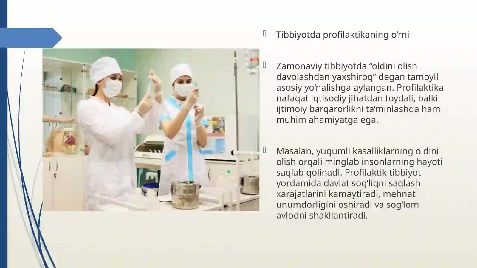 Profilaktika turlari, uning gigiyenik ahamiyati 4