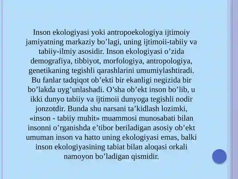 INSON EKOLOGIYASI 4