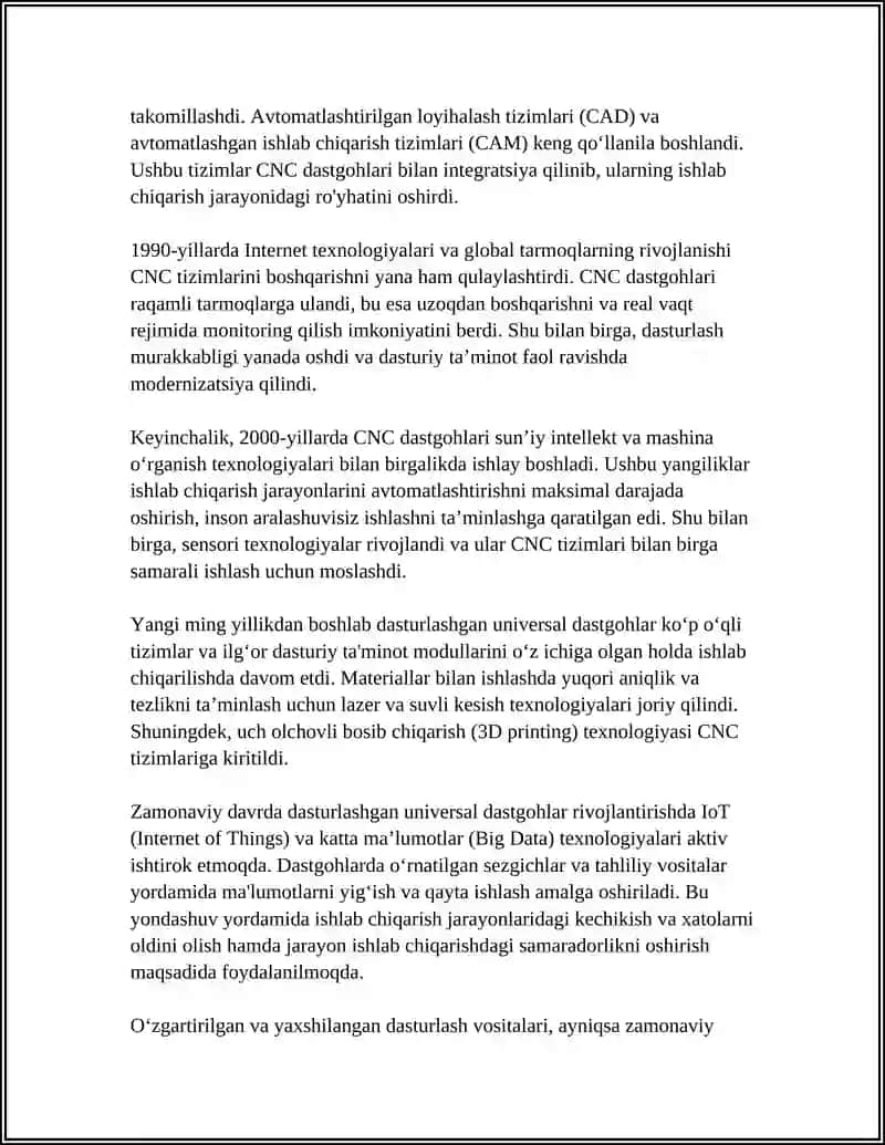 DASTURLASHGAN UNIVERSAL DASTGOHLAR 4